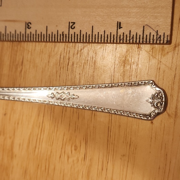 Vintage Wm A Rogers AA Silver Plate Forked Salad Serving Spoon - Picture 3 of 5